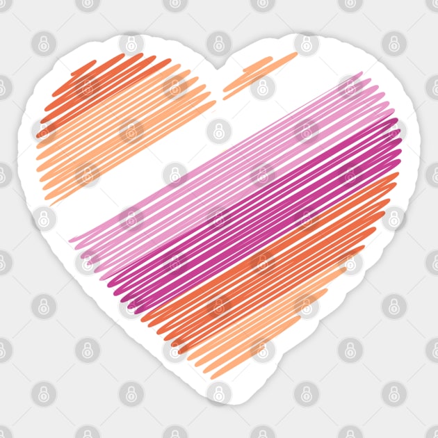 Lesbian Flag Heart Sticker by MarcyRangel